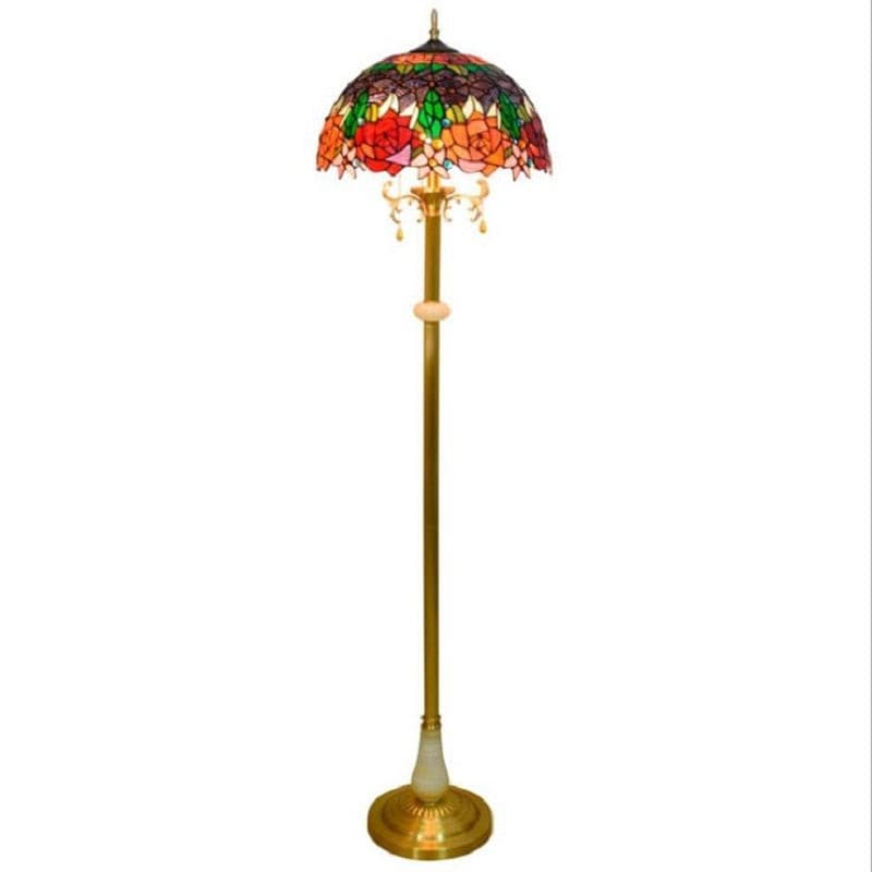 Floor Lamp Tiffany Style Stained Glass Lamp Shade Living Room Decor