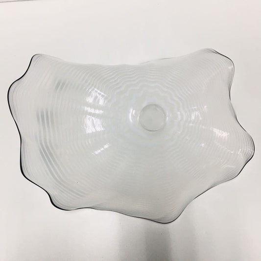 Hand Blown Murano Glass Wall Plates Clear Color D12Inches