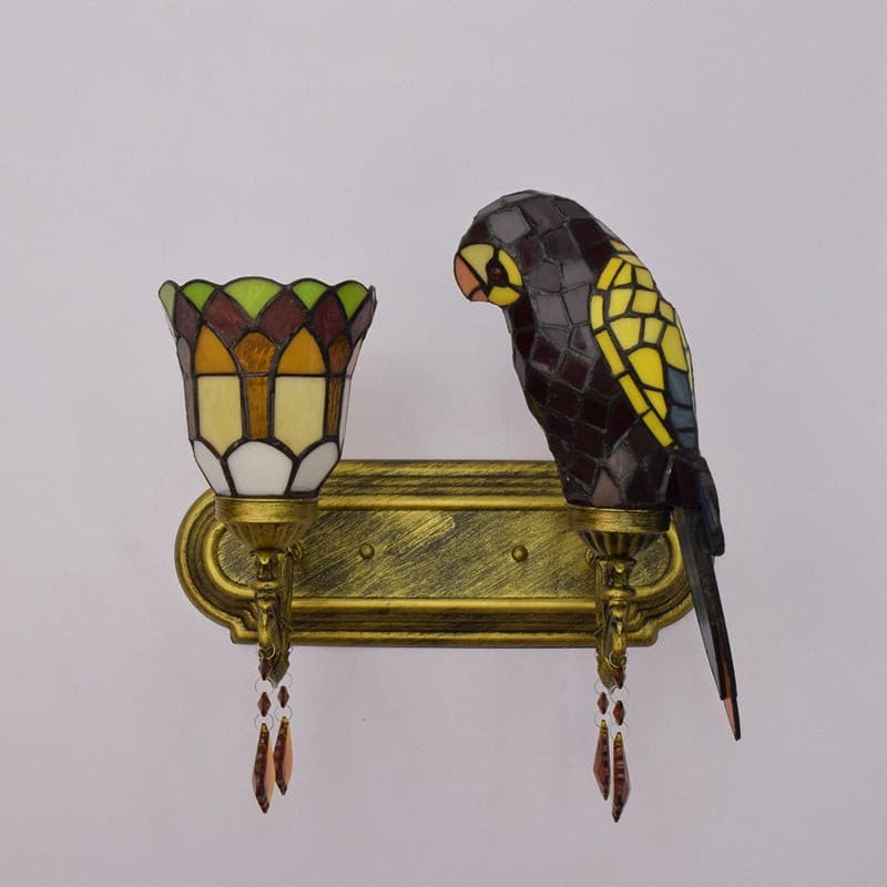 Stained glass sconce light