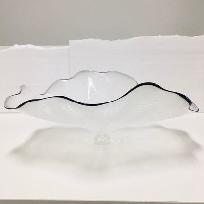 Hand Blown Murano Glass Wall Plates Clear Color D12Inches