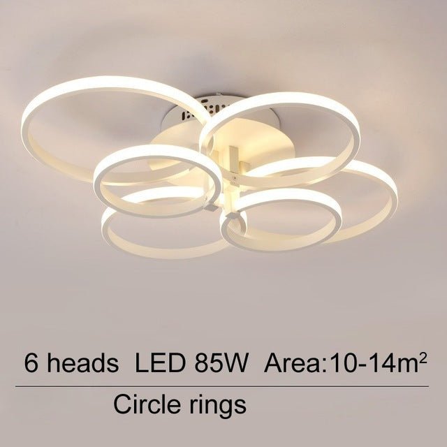 Modern Geometric Led Flush Mount Dimmable Chandelier 