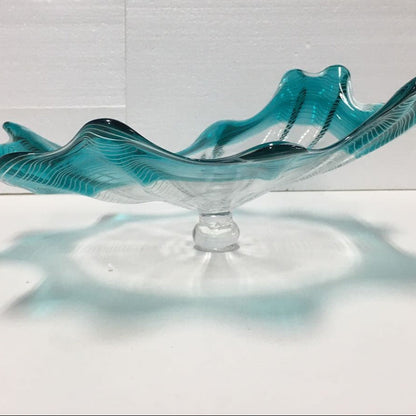 Glass Wall Plates Aqua And Clear Craft Sconce