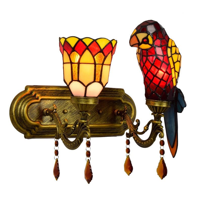 Stained glass sconce light