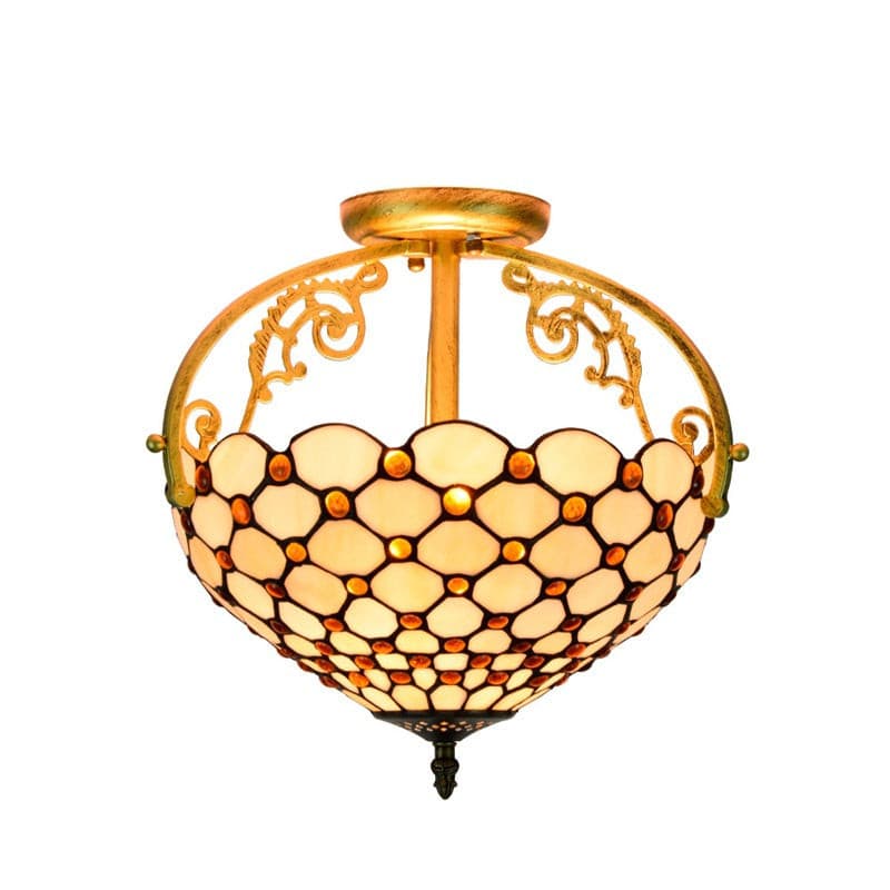 tiffany flush mount ceiling light 