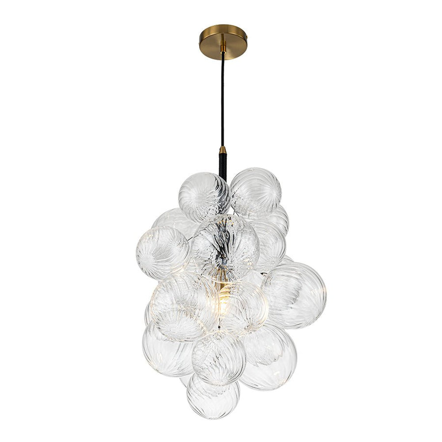 Waterfall Ribbed Glass Bubbles Chandelier