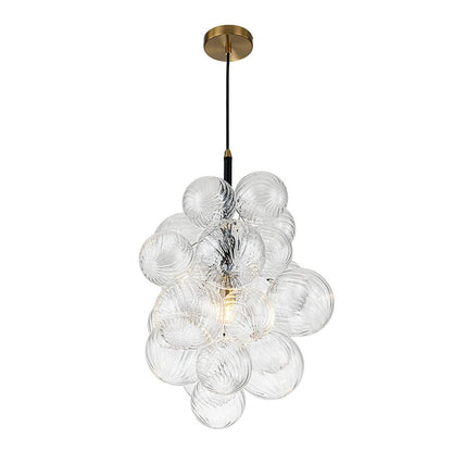 Waterfall Ribbed Glass Bubbles Chandelier