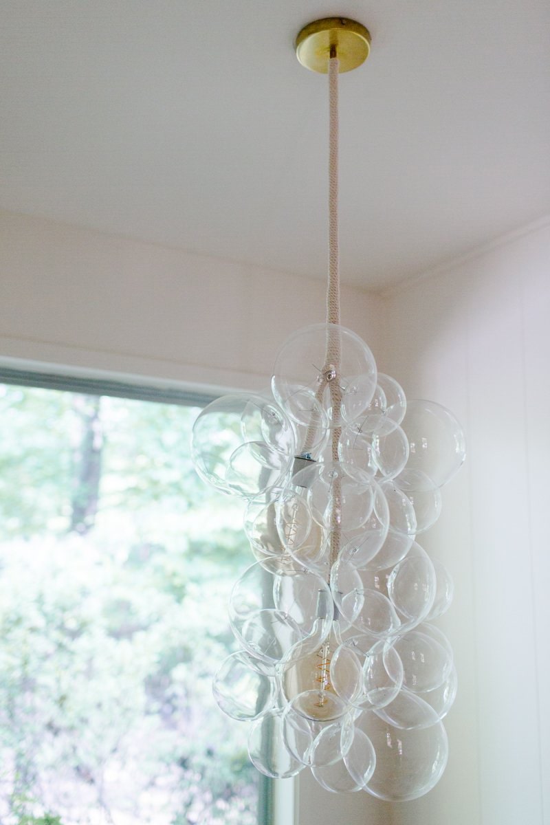 Waterfall Clear Glass Bubbles Cascade Chandelier