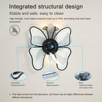 Modern Black Flush Mount Ceiling Fan with Light & Remote