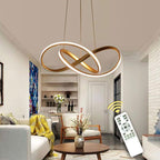 Infinity loop design LED pendant light with dimmable feature