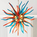 Sputnik Blown Glass Chandeliers Electroplating Multi Colors