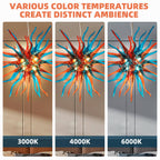 Sputnik Blown Glass Chandeliers Electroplating Multi Colors