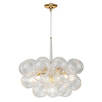Modern Clear globe bubble Ball Swirled Texture Glass Chandelier