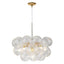 Modern Clear globe bubble Ball Swirled Texture Glass Chandelier