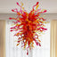 Blown Glass Chandelier Red And Amber