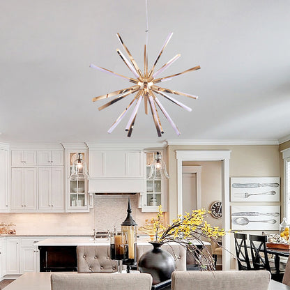 Mid-Century Starburst Chandelier For Dining Living Room Kitchen Island