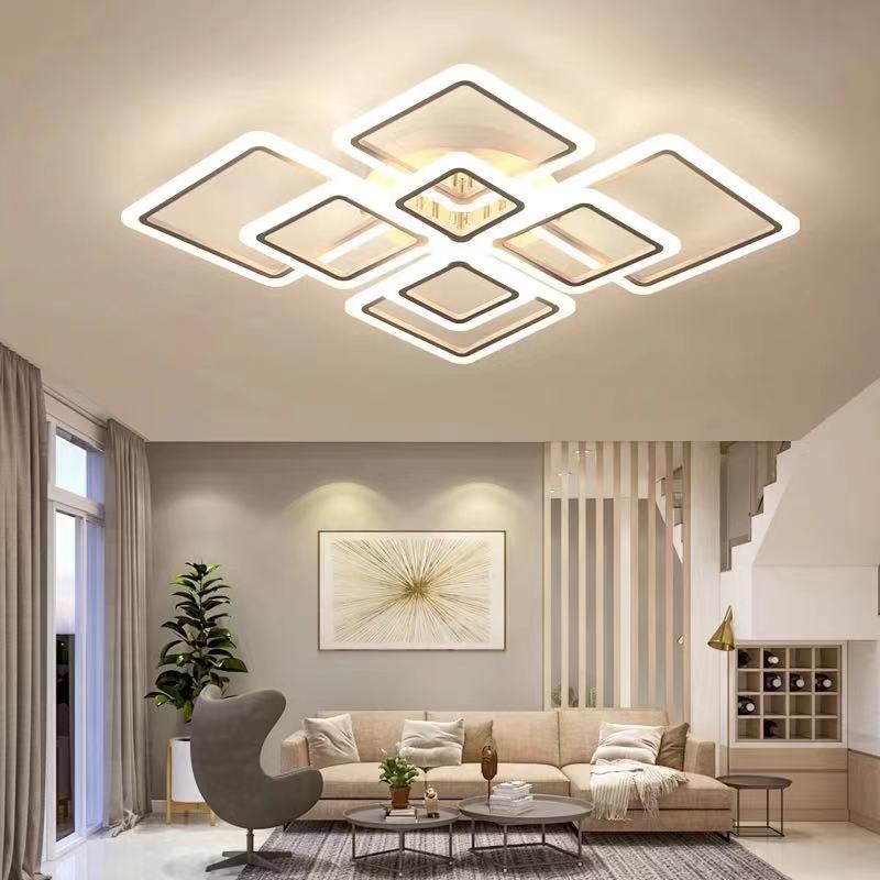 Modern Ceiling Light LED Acrylic Strip With Remote Control Dimmable