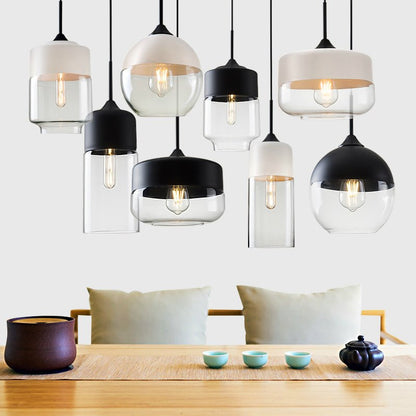 Modern Hanging Glass LED Pendant Light For Kitchen Restaurant Bar Living Room