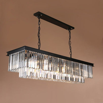 Modern Chandelier Tiered Round Crystal