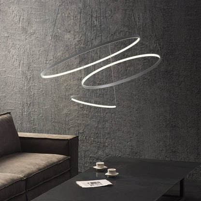 Luxury Chandelier Tiers Ring Circles LED Lighting Fixture