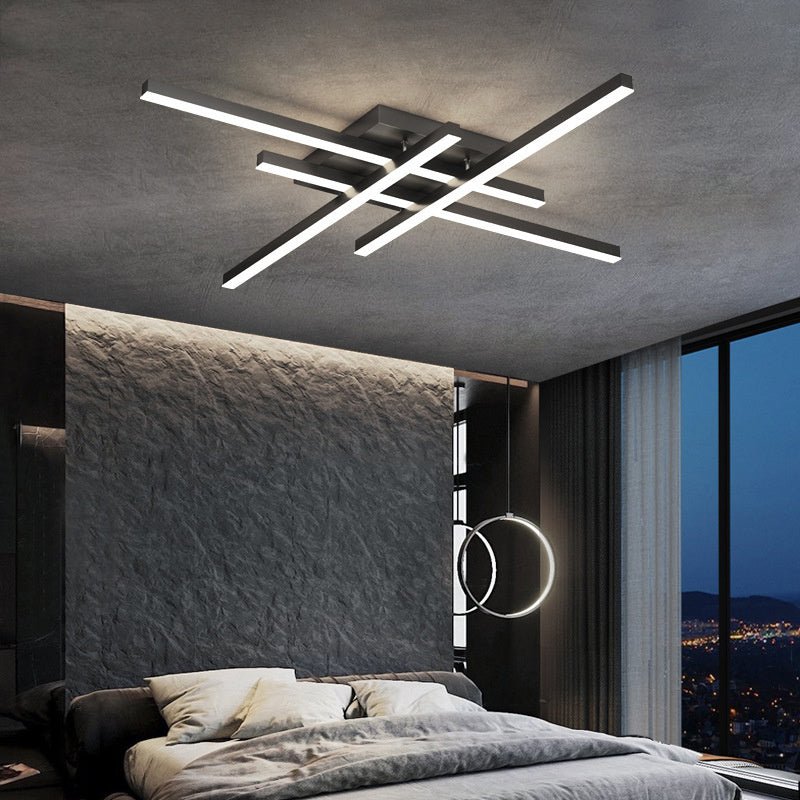 Modern Matrix LED Flush Mount Geometric Ceiling Light for dining room
