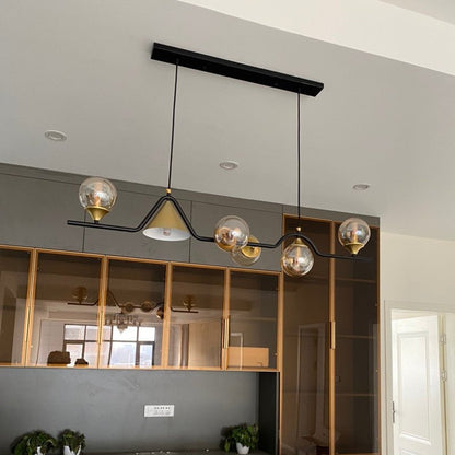 Modern Chandelier Glass Ball Shade Artwork