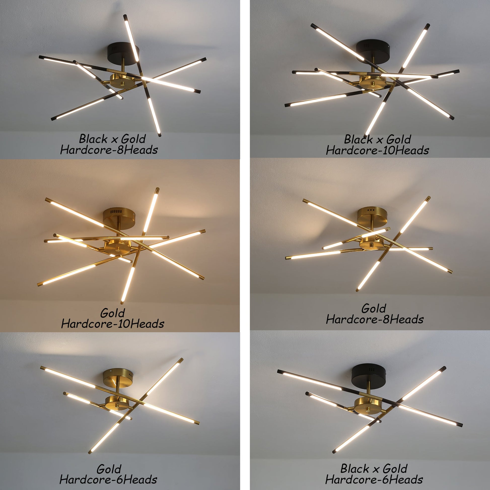 Modern Chandelier Streamlined Linear Rotatable LED For Dinning Room
