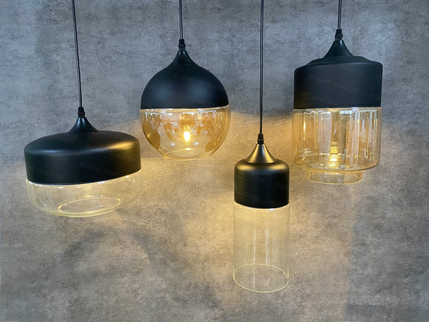 Modern Hanging Glass LED Pendant Light For Kitchen Restaurant Bar Living Room
