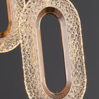 Modern Oval Or Ring Shape Acrylic Crystal Lampshade Pendant Light 