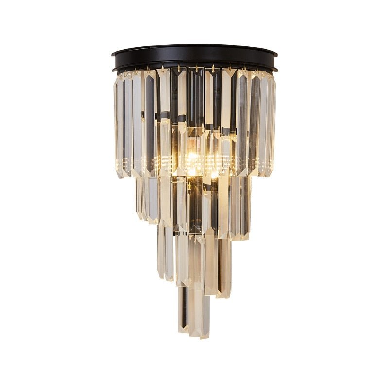 Modern Chandelier Tiered Round Crystal