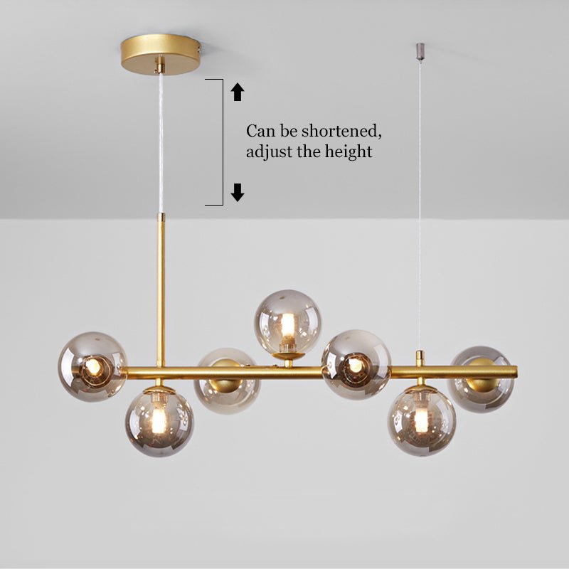 Modern Chandelier Nordic Style LED Glass Globe Cover Adjustable Cable