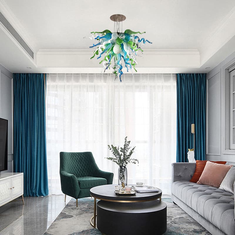 hand blown glass chandelier for commercial place.jpg