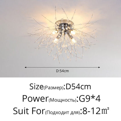 Crystal Chandelier Dandelion Starburst Shape LED Pendant Lighting