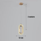 Modern Pendant Light Oval Or Ring Shape Acrylic Crystal Lampshade