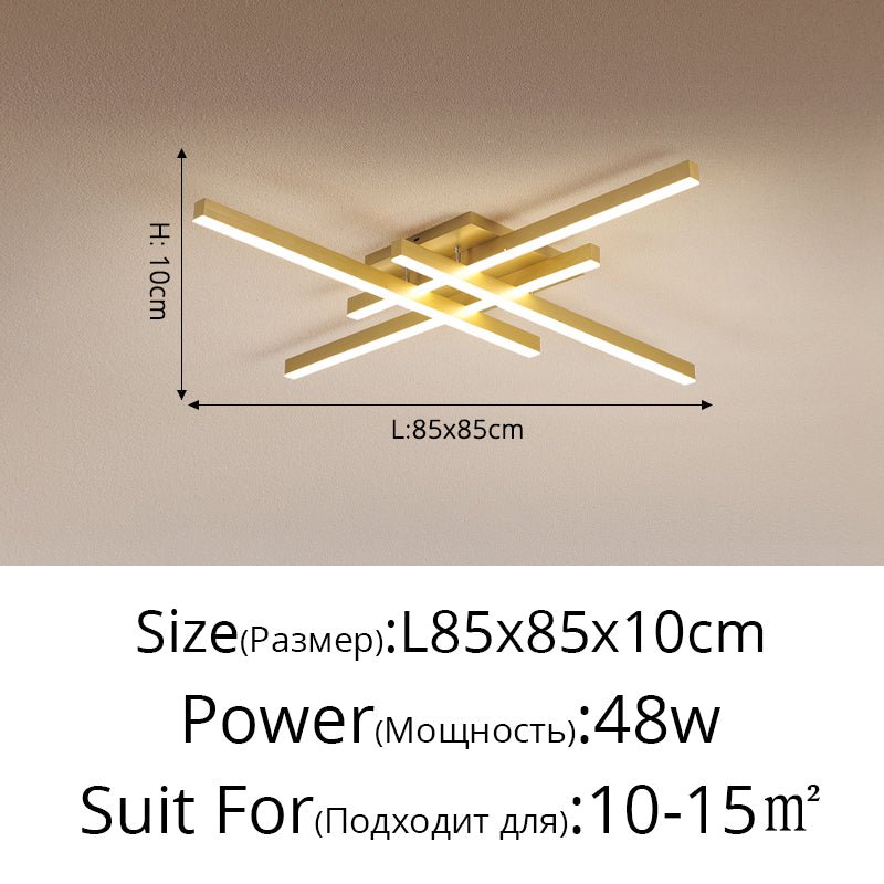 Modern Matrix LED Flush Mount Geometric Ceiling Light