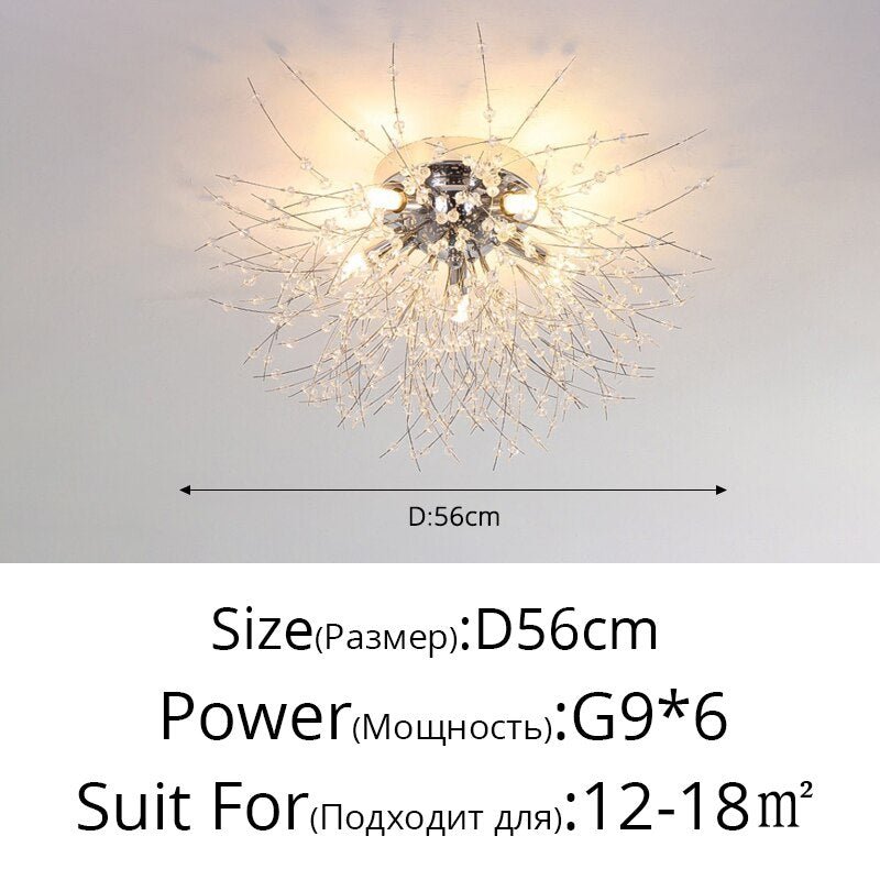 Crystal Chandelier Dandelion Starburst Shape LED Pendant Lighting
