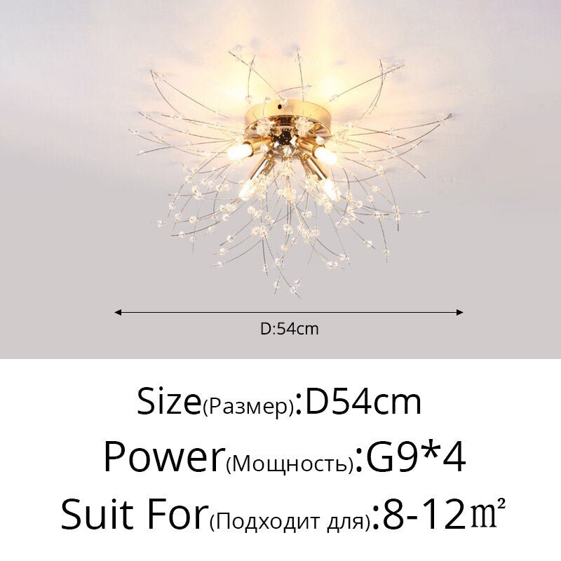 Crystal Chandelier Dandelion Starburst Shape LED Pendant Lighting