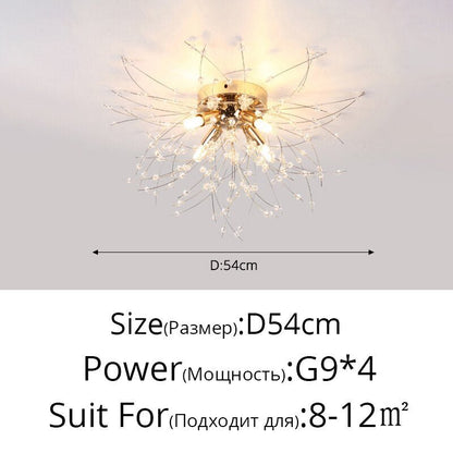 Crystal Chandelier Dandelion Starburst Shape LED Pendant Lighting
