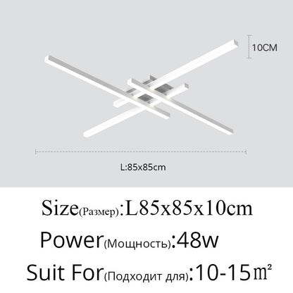 Modern Matrix LED Flush Mount Geometric Ceiling Light