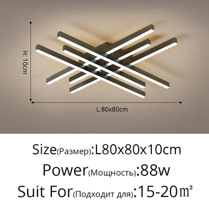 Modern Matrix LED Flush Mount Geometric Ceiling Light