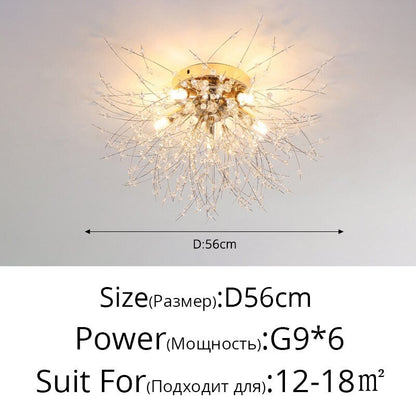 Crystal Chandelier Dandelion Starburst Shape LED Pendant Lighting