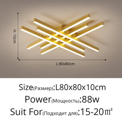 Modern Matrix LED Flush Mount Geometric Ceiling Light
