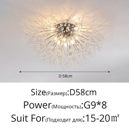 Crystal Chandelier Dandelion Starburst Shape LED Pendant Lighting