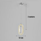 Modern Pendant Light Oval Or Ring Shape Acrylic Crystal Lampshade