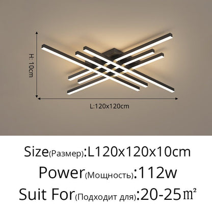 Modern Matrix LED Flush Mount Geometric Ceiling Light
