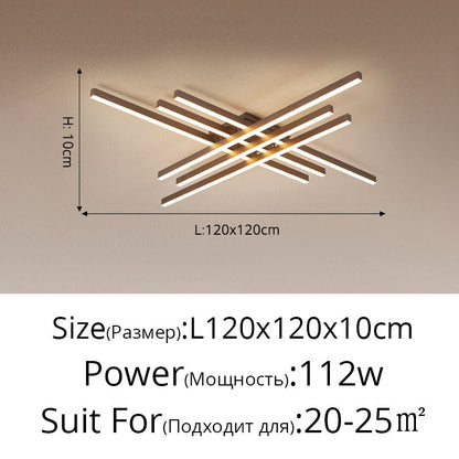 Modern Matrix LED Flush Mount Geometric Ceiling Light