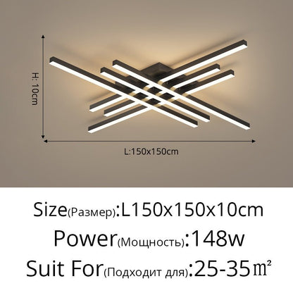 Modern Matrix LED Flush Mount Geometric Ceiling Light
