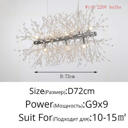 Crystal Chandelier Dandelion Starburst Shape LED Pendant Lighting