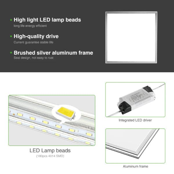 Modern Ceiling Panel Light LED For Supermarket Classroom 12"X12"