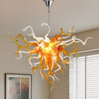 Amber Glow Hand Blown Glass Chandelier - Modern Artistic Lighting - BeyPan