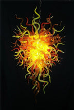 Amber Sunset Artisan Blown Glass Chandelier - Modern Yellow, Orange and Amber - BeyPan